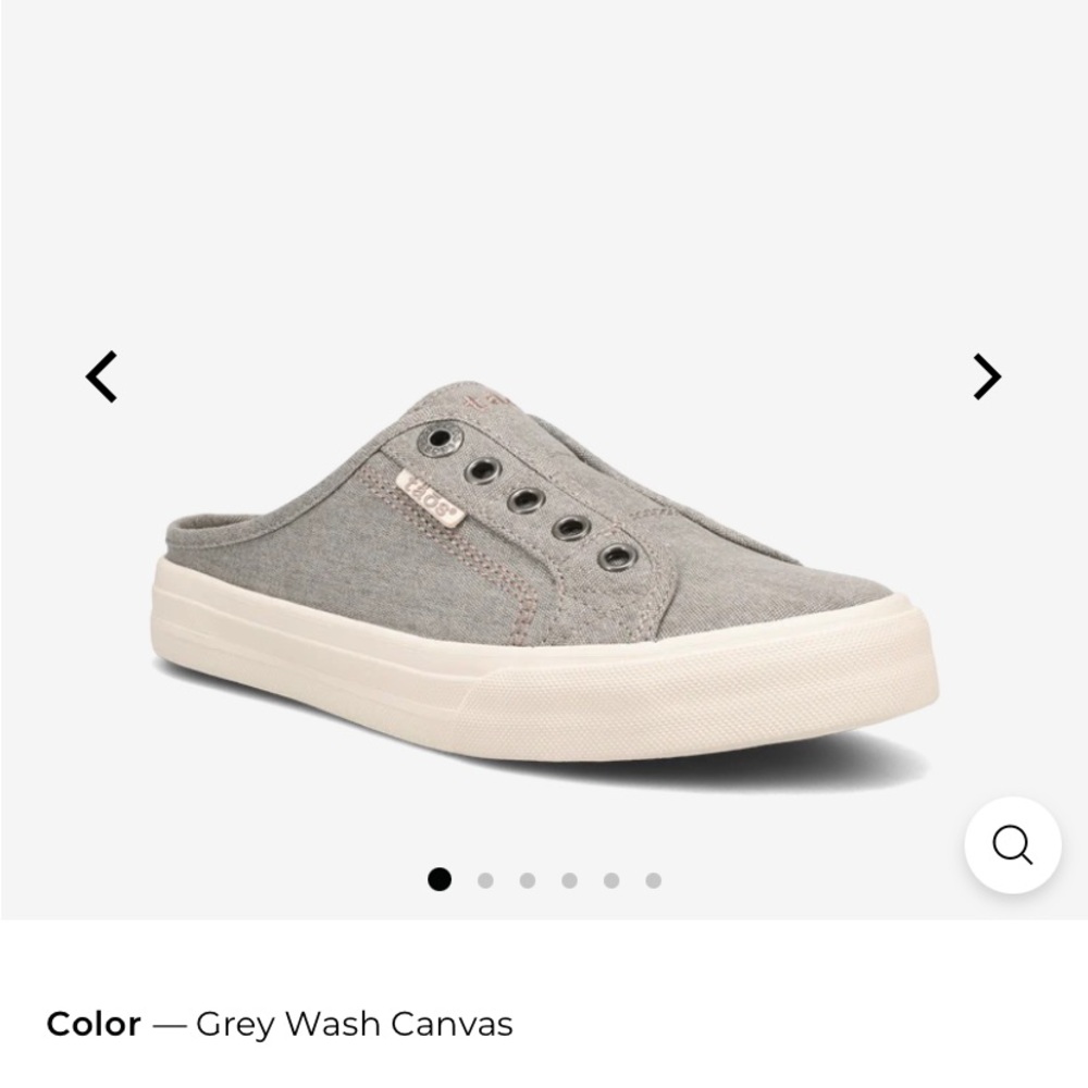 Taos Footwear Gray Canvas Slip-On Sneakers